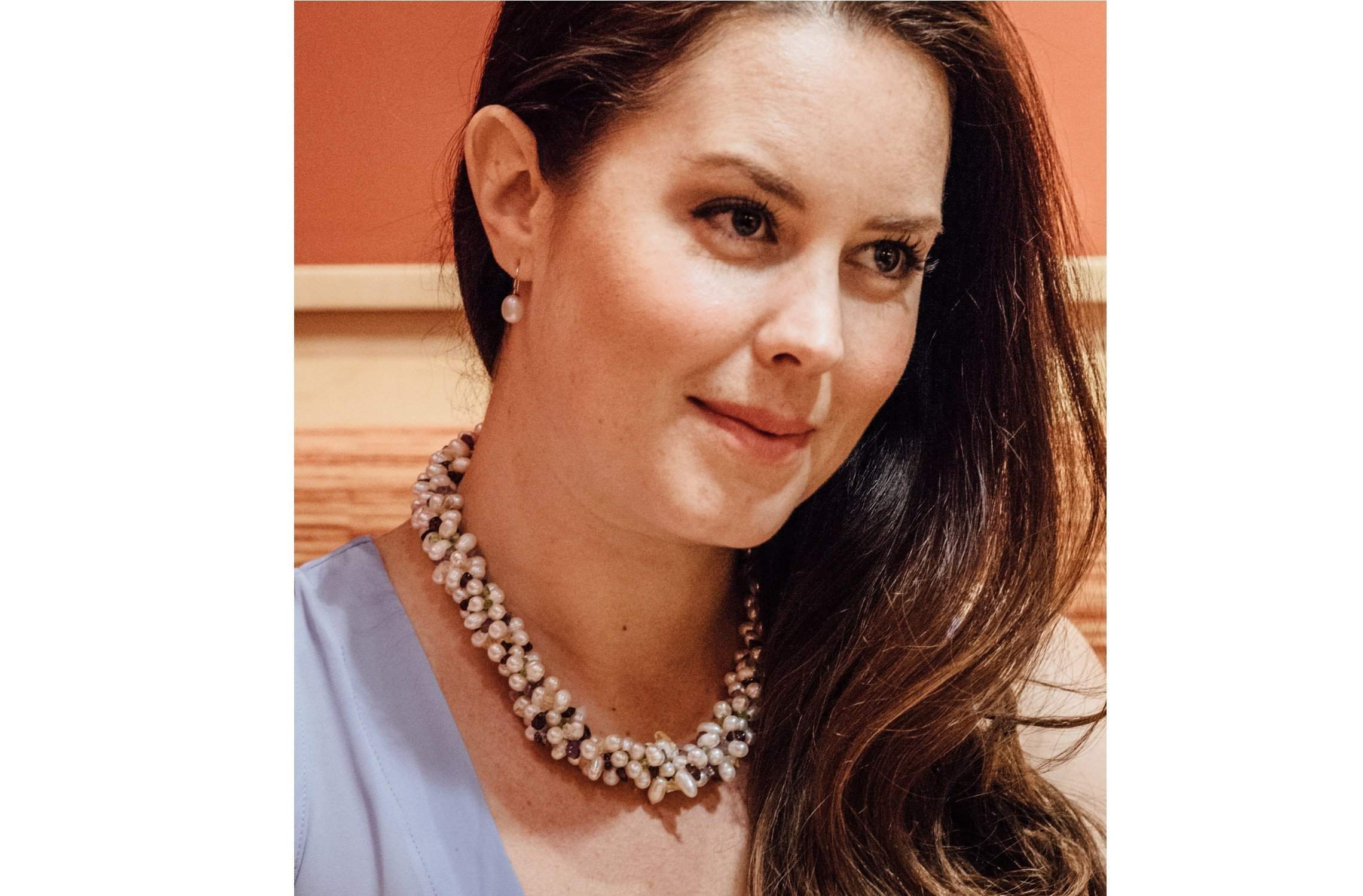 Natural Stones and White Freshwater Pearl Necklace-Pearl Rack