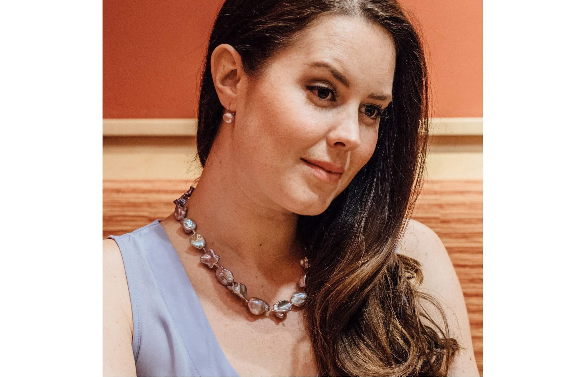 Purple Freshwater Keshi Pearl Necklace-Pearl Rack