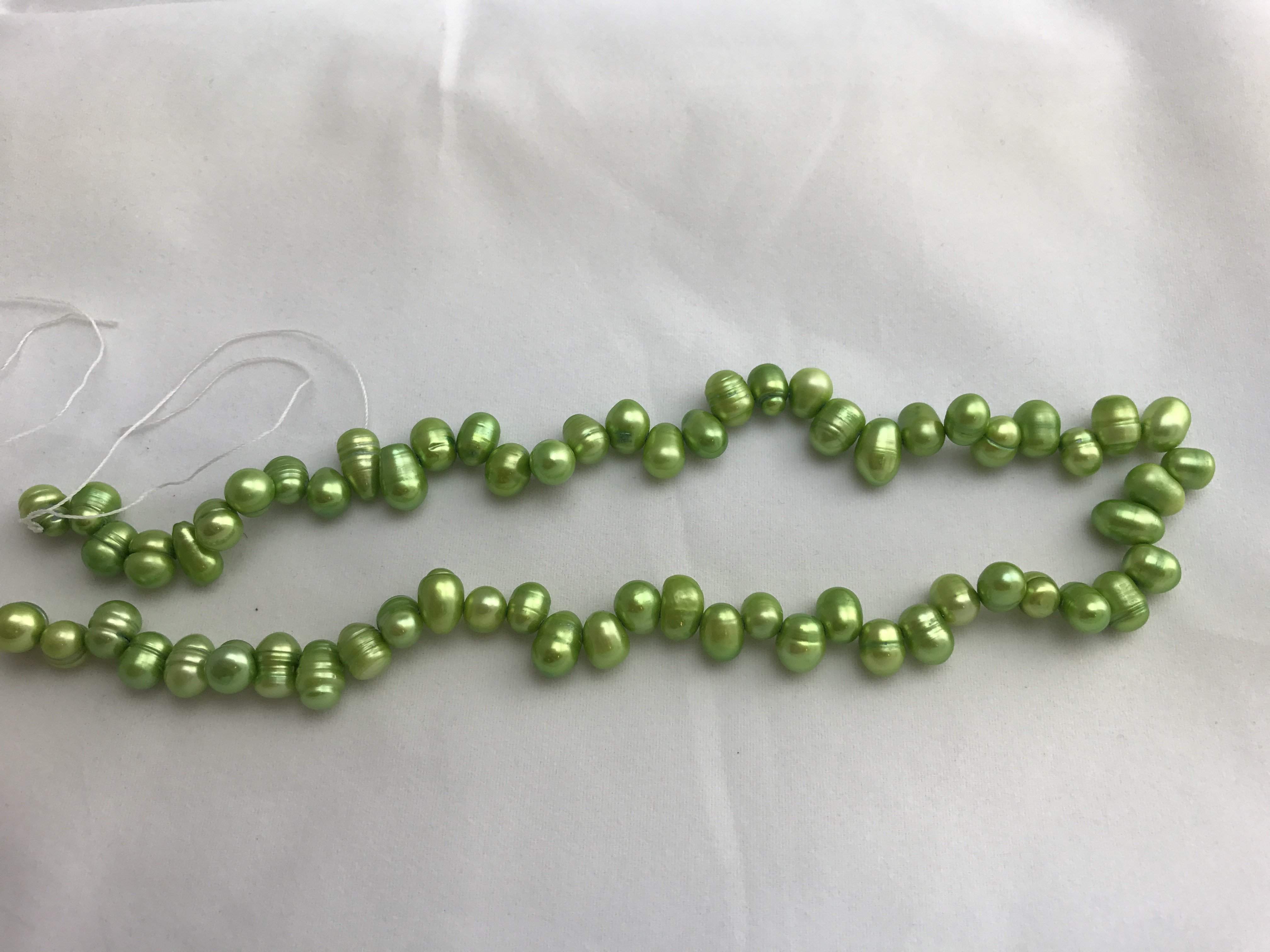 Strand Of Loose Green Pearls 7-8mm-Pearl Rack