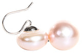 11-12mm Purple Freshwater Pearl Drop Earrings in Sterling Silver-Pearl Rack