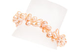 Double Strand Irregular Peach Freshwater Pearl Bracelet-Pearl Rack