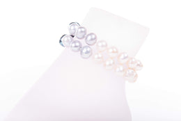 Double Strand Mixed Color Cultured Freshwater Pearl Bracelet 9-10mm-Pearl Rack