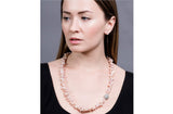 Double Strands Irregular Purple Freshwater Pearl Necklace-Pearl Rack
