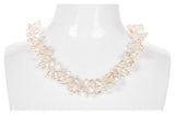 Double Strands Irregular White Freshwater Pearl Necklace-Pearl Rack