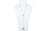 Freshwater Pearl and Sterling Silver (925) Lariat Locket Chain Necklace 7mm-Pearl Rack