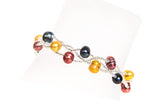 Multi-Color Braided Freshwater Pearl Necklace and Bracelet Set 7mm-Pearl Rack