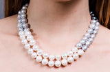 Multi-Color Double Strand Layer Freshwater Pearl Necklace 10mm-Pearl Rack