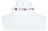 Multi-Color Off-Round Culutred Freshwater Pearl Choker 9-10mm-Pearl Rack
