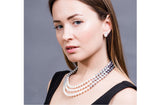Multi-Color Triple Strand Layer Freshwater Pearl Necklace 8-9mm-Pearl Rack