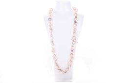 Peach Culture Freshwater Baroque Pearl Necklace 15mmx30mm-Pearl Rack