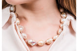 Peach Freshwater Baroque Pearl Necklace-Pearl Rack