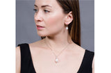 Rice Shape Freshwater Pearl Pendant and Sterling Silver (925) Chain Necklace 12mm-Pearl Rack