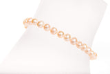 Single Strand Peach Freshwater Pearl Bracelet 6mm-Pearl Rack