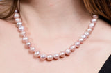 Single Strand Pink/Purple Freshwater Pearl Necklace 8mm-Pearl Rack