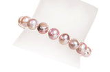 Single Strand Purple Freshwater Pearl Necklace and Bracelet Set 9-10mm-Pearl Rack
