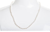 Single Strand Rice Shape White Freshwater Pearl Necklace 4mmx5mm-Pearl Rack