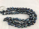 Strand Of Loose Baroque Pearls 15x25mm Peacock Blue-Pearl Rack