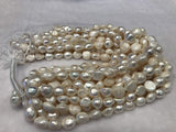 Strands Of Loose Pearls 13-15mm Potato Pearl White-Pearl Rack