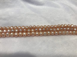 Strands Of Loose Pearls 8-9mm Off-Round Peach-Pearl Rack
