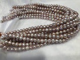 Strands Of Loose Pearls 8-9mm Off-Round Pink-Pearl Rack