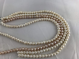 Strands Of Loose Pearls 8mm Off-Round White-Pearl Rack