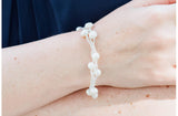 White Braided Freshwater Pearl Bracelet 7mm-Pearl Rack