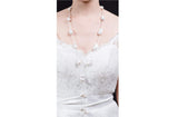 White Freshwater Baroque Pearl Lariat Long Necklace-Pearl Rack