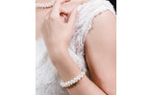 White Multi Strand Braided Freshwater Pearl Bracelet 6mm-Pearl Rack