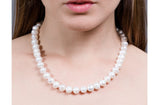 White Off-Round Freshwater Pearl Necklace 9-10mm-Pearl Rack