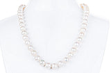 White Off-Round Freshwater Pearl Necklace 9-10mm-Pearl Rack